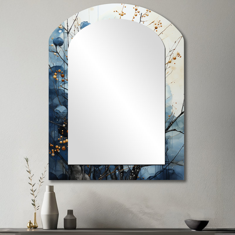 «Japon Art Blue Serene Zen Minamlism Landscape II», art unique, impression sur métal, 43 po x 33 po