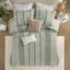Ensemble de couette 3 pièces en coton, couleur sauge, format King/Cal King-136110676