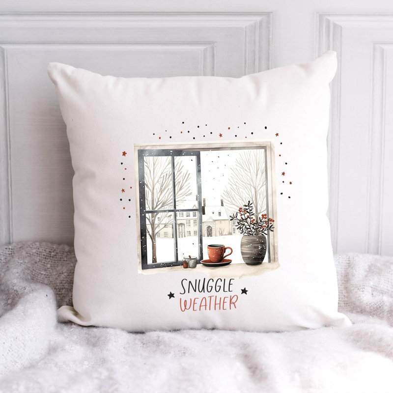 Coussin décoratif en polyester 05_CozyChristmas, 16 po x 16 po