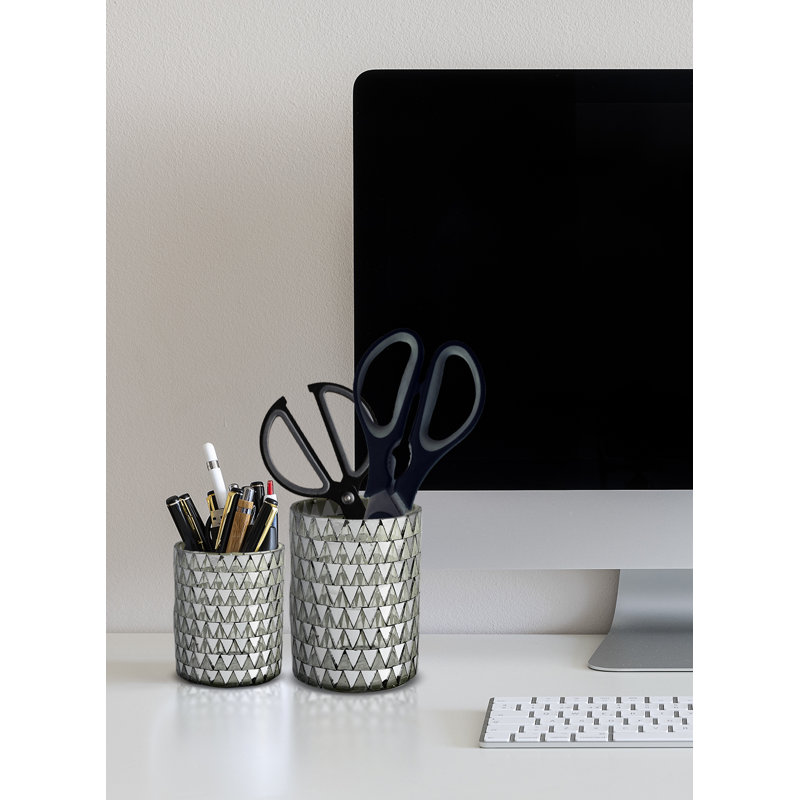 Glass Tabletop Tealight Holder, 7" H x 5" W x 5" D