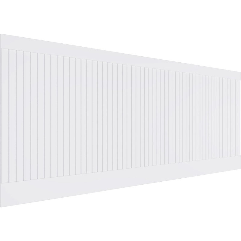 40" x 94.5" White PVC Slat Wall Wainscot Paneling Kit