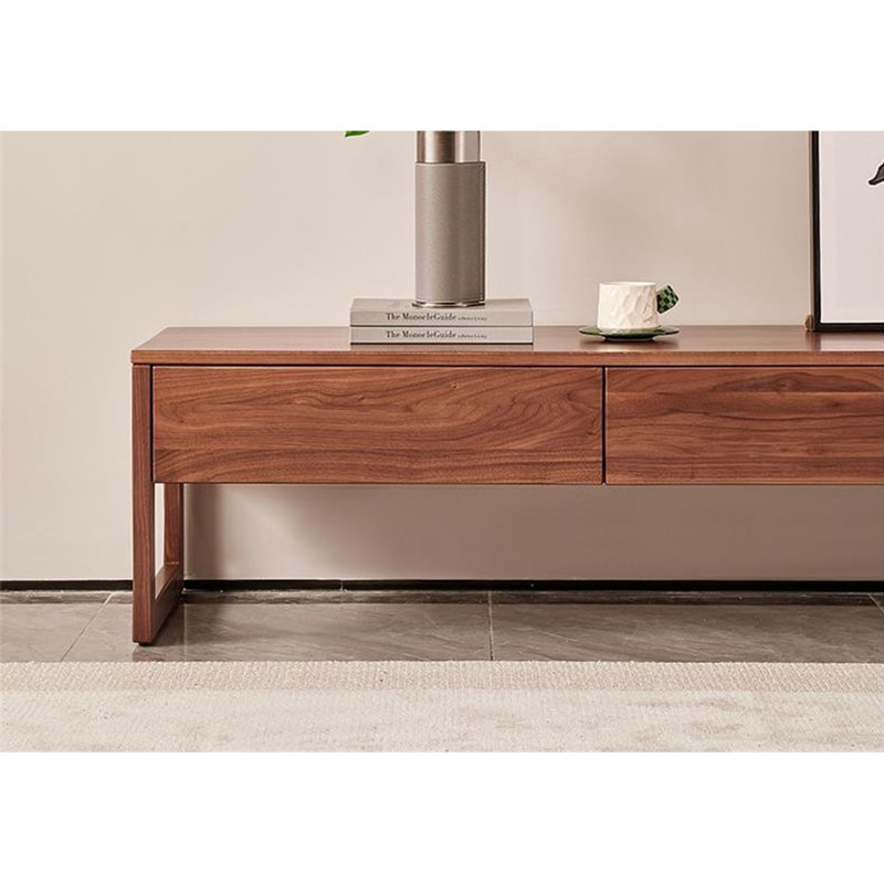 Walnut TV cabinet end table set