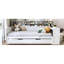 Lit de jour blanc antique avec espace de rangement, lit gigogne simple, lit de bureau double et bureau-885952496-885952497