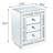 Jalexis 3 - Drawer Mirrored Nightstand