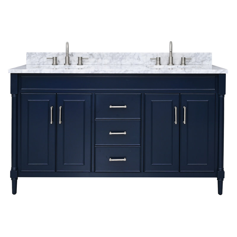 Bristol 61'' W Double Vanity, Navy Blue