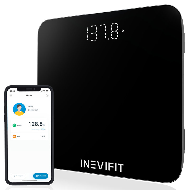INEVIFIT Smart Digital Bathroom Scale, Black