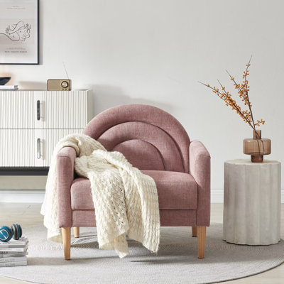 Upholstered Linen Accent Chair