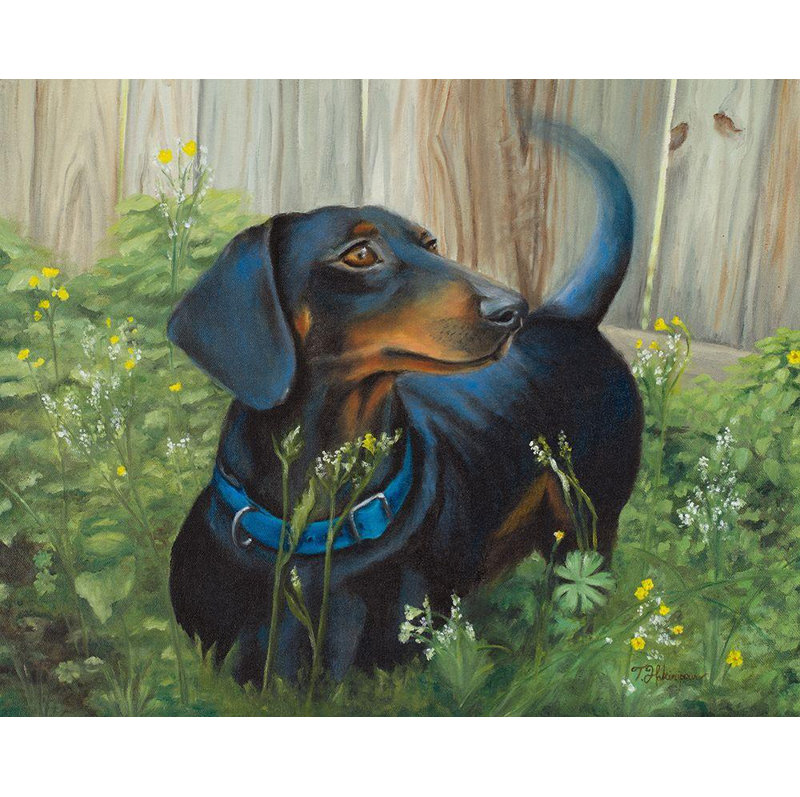 Lark Manor Hakimipour, Tiffany Gallery Wrapped Canvas Art Titled: Dachshund
