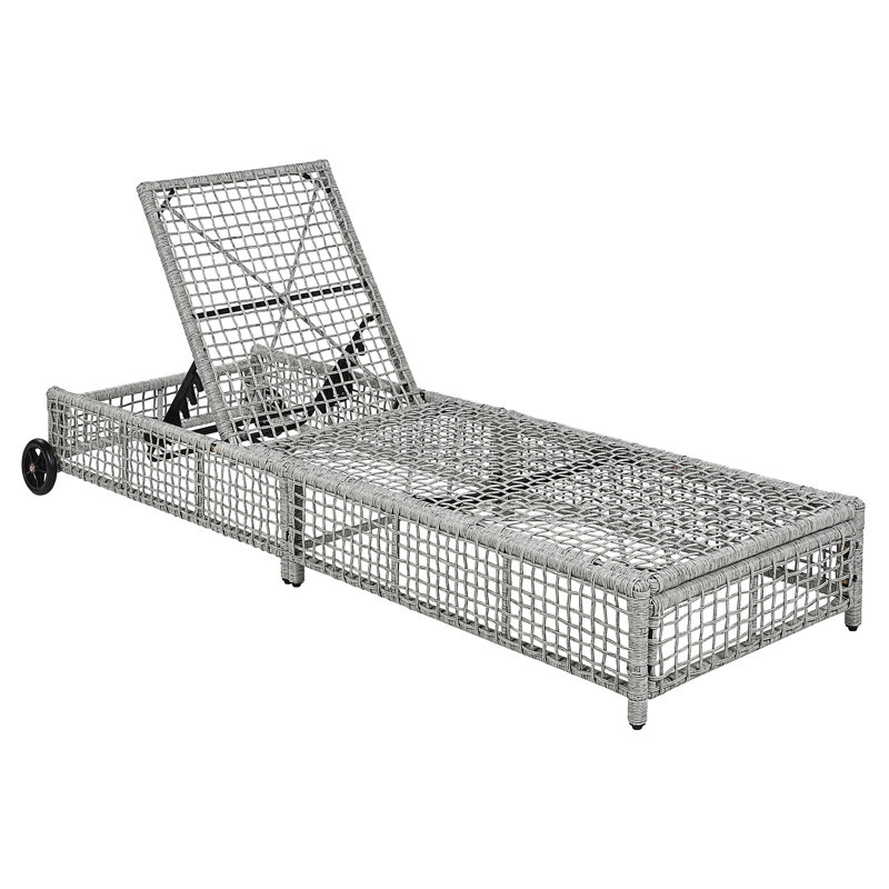 Trexm Outdoor Lounge Chair, Gray