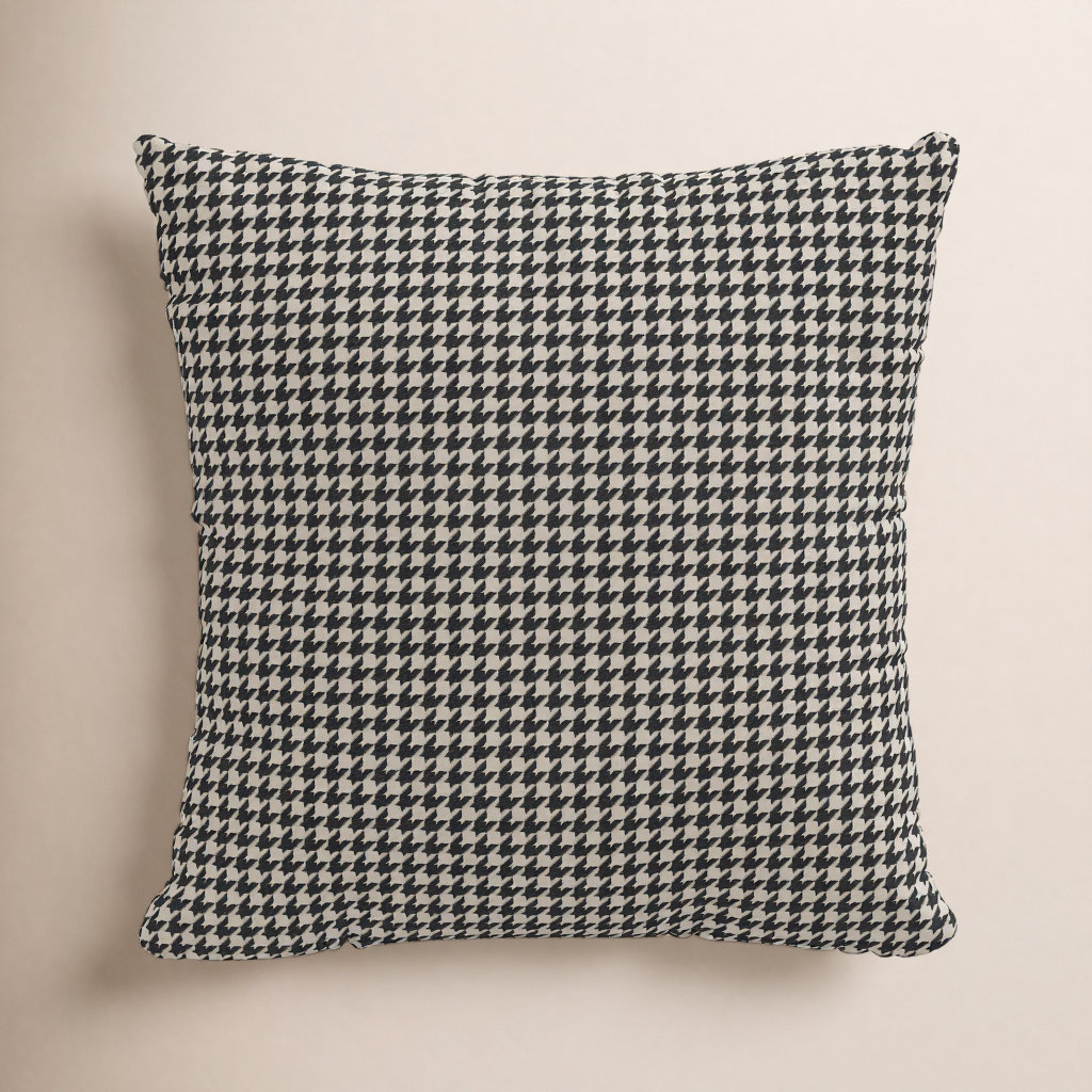 Arkins Cotton Pillow Cover, 22, Black/White, Polyester
