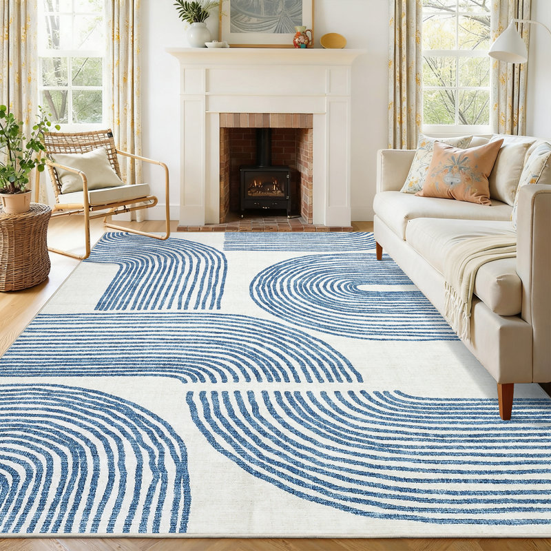 Washable Abstract Area Rug,Non-Slip,Mark Resistant,Large Carpet for Living Room,Bedroom,Dining Room,Office,Modern Floor Decor,colorful