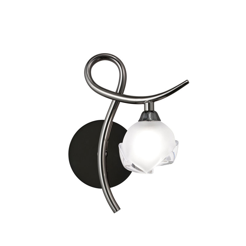 Swasey Armed Sconce, Black, No