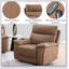 Fauteuil inclinable électrique en cuir Avis Chavis brun avec port USB, appui-tête électrique et soutien lombaire pour un confort ultime
