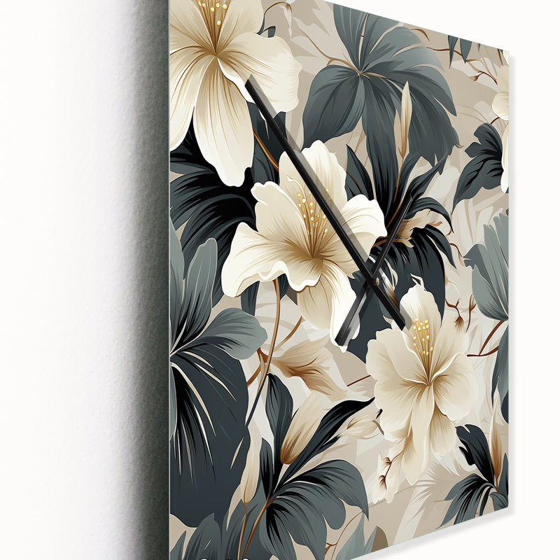 Jamiqua - Horloge murale moderne tropicale, Grand