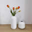 Vase en céramique blanc pour fleurs, grand vase Boho de 9,8 pouces pour la pampa, décor minimaliste pour salon, table, vestibule, tablette, centres de table