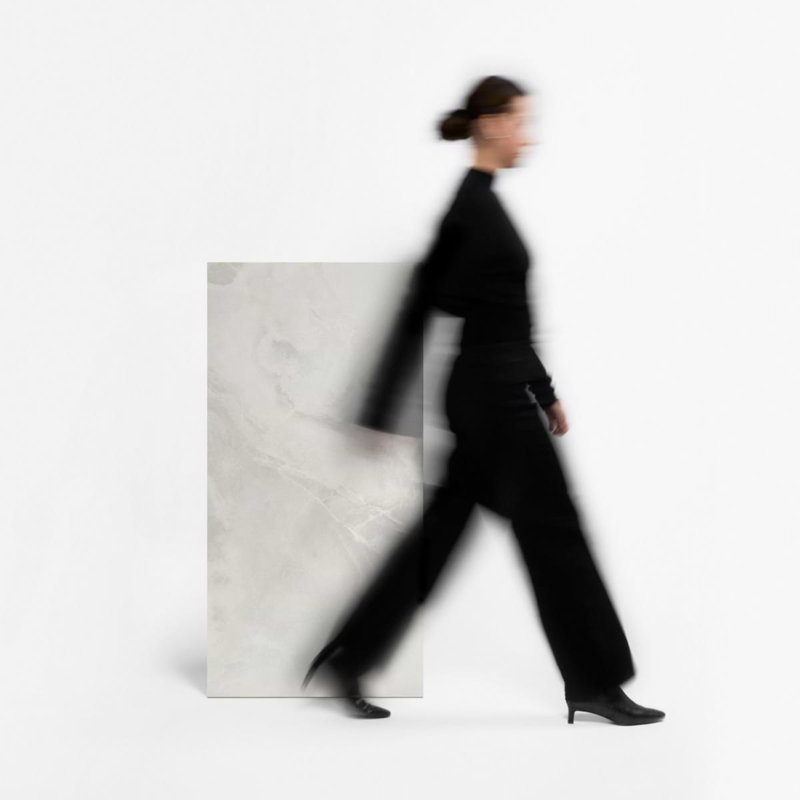 Jewel Onyx 24X48 Polished Porcelain Tile, White