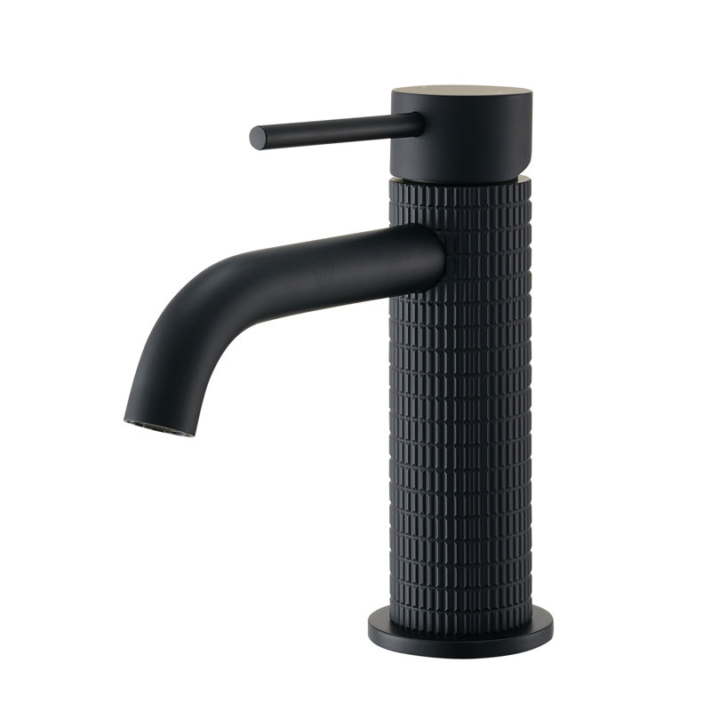 Mendavia Single Hole Bathroom Faucet, Matte Black