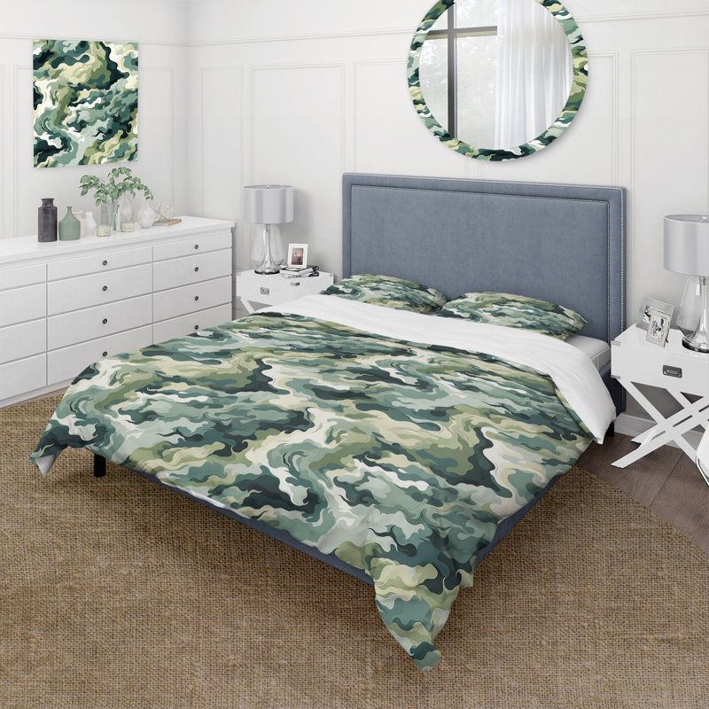 Jurgens Enchanted Camo Illusion II - Ensemble de housse de couette camouflage - Microfibre de polyester