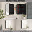 Armoire à pharmacie noire avec miroir, armoire de salle de bain encastrée ou à fixation en surface avec tablettes réglables-335745588-335809284
