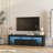 Modern High Gloss TV Stand with LED Lights and Storage Cabinets