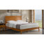 Lit en bois massif de style Mid-Century avec tête de lit moelleuse Boneva-1496499249-1496499251
