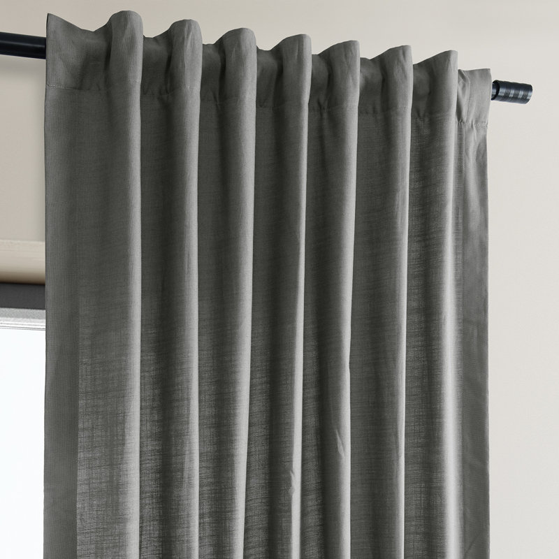 Paire de rideaux semi-transparents pour chambre à coucher Richardson - Paire de rideaux en coton texturé, l 50" x L 84"