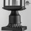 Lampadaire d'extérieur 16 po, lampadaire pour l'extérieur, lampadaire avec base pour pilier, noir mat
