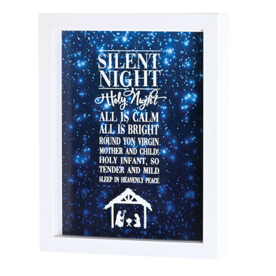 Framed Art Silent Night Holy Night 8x10