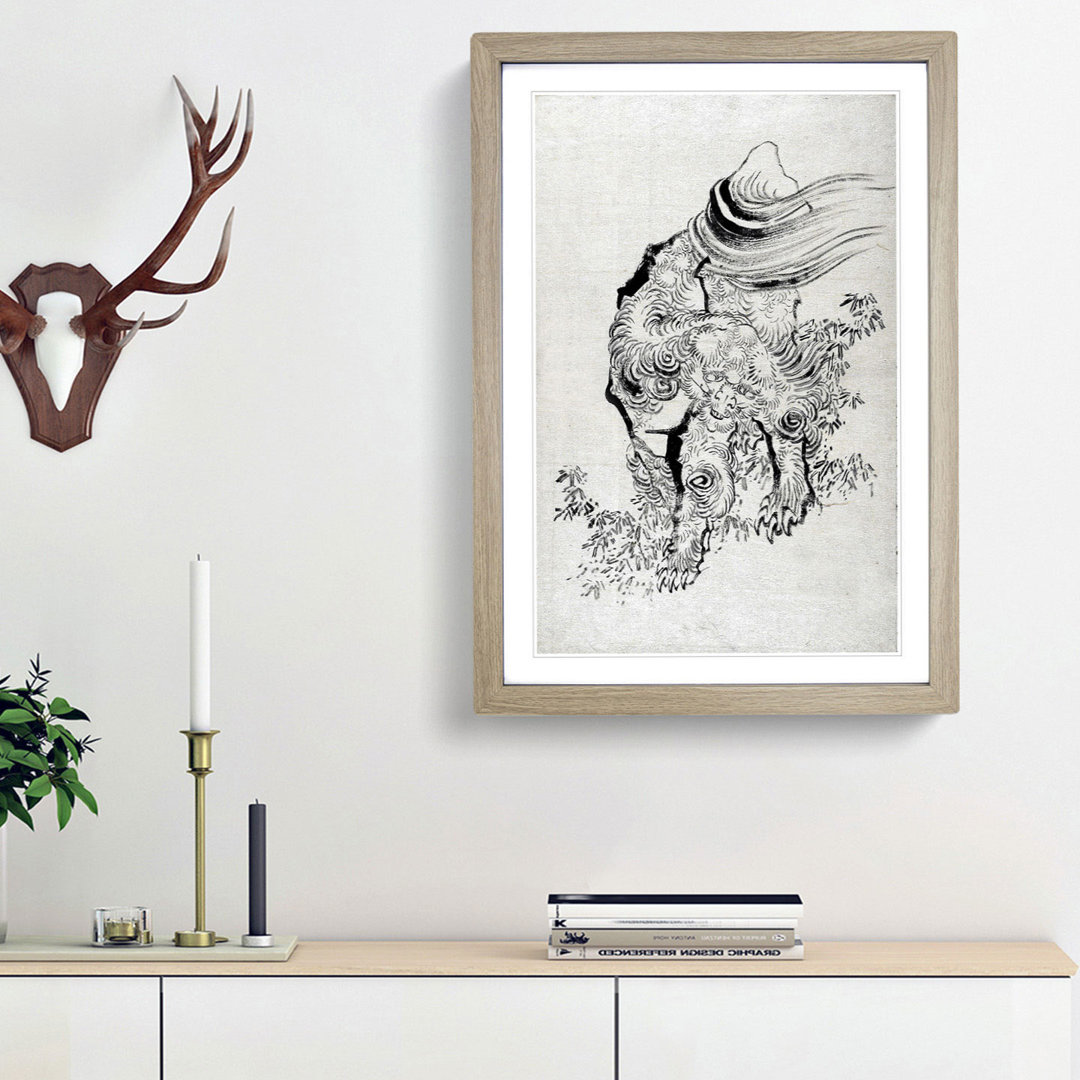 Mythical Creature by Katsushika Hokusai - Picture Frame Painting Print