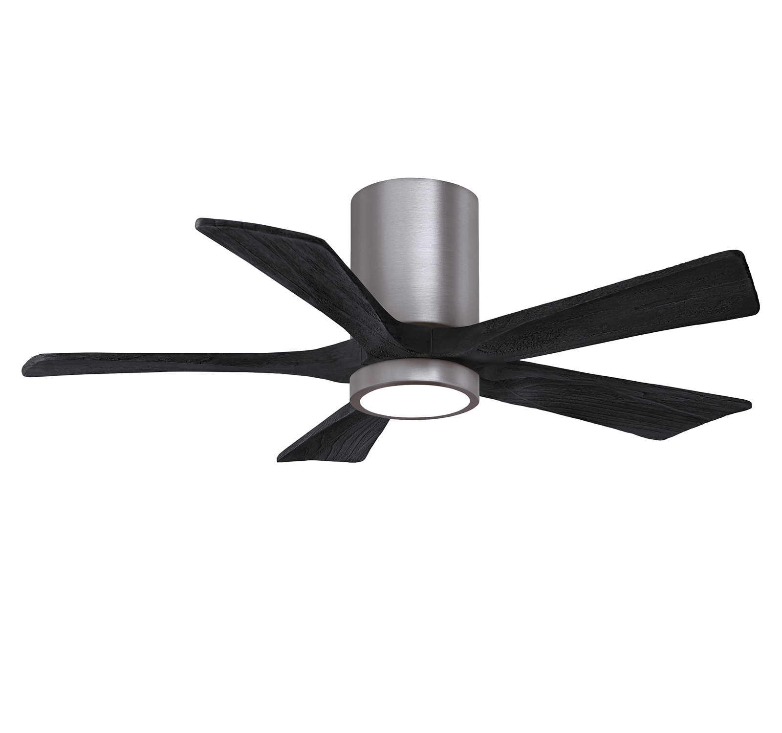 Irene Ceiling Fan with LED Light Kit, Brushed Pewter, 42", Matte Black