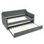 Lit de jour avec canapé-lit capitonné de taille simple avec accoudoirs ondulés-413080352