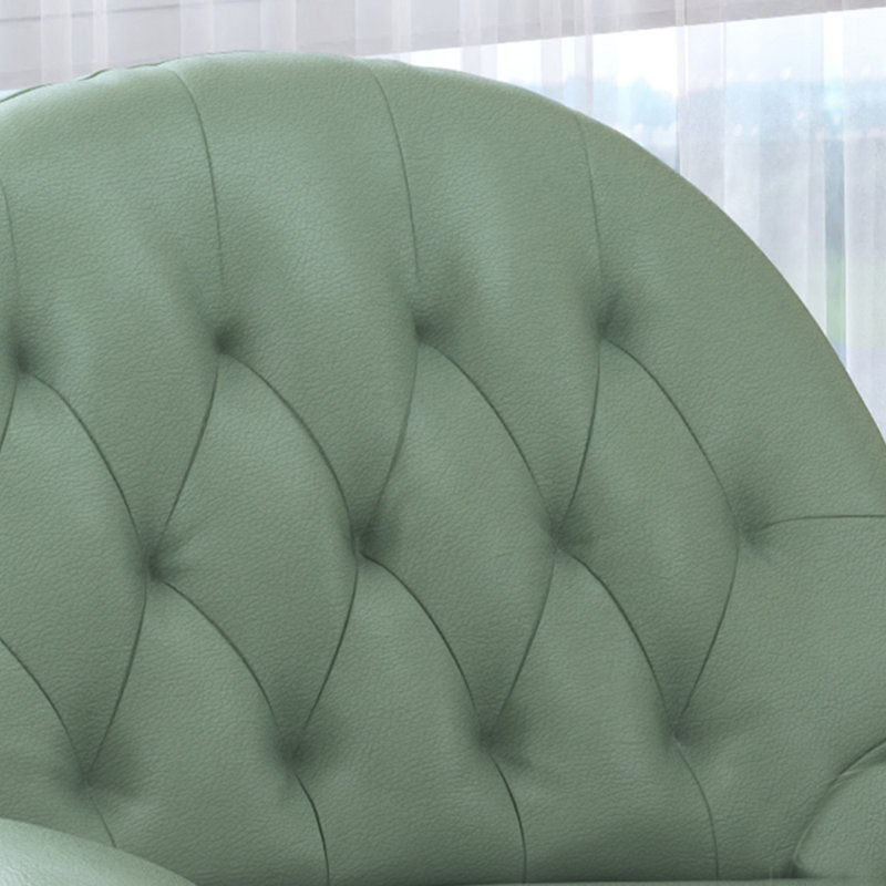 Labree Faux Leather Recliner, Green Faux Leather