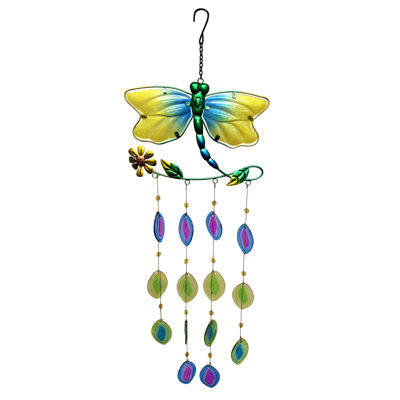 Glass Dragonfly Suncatcher Wind Chime