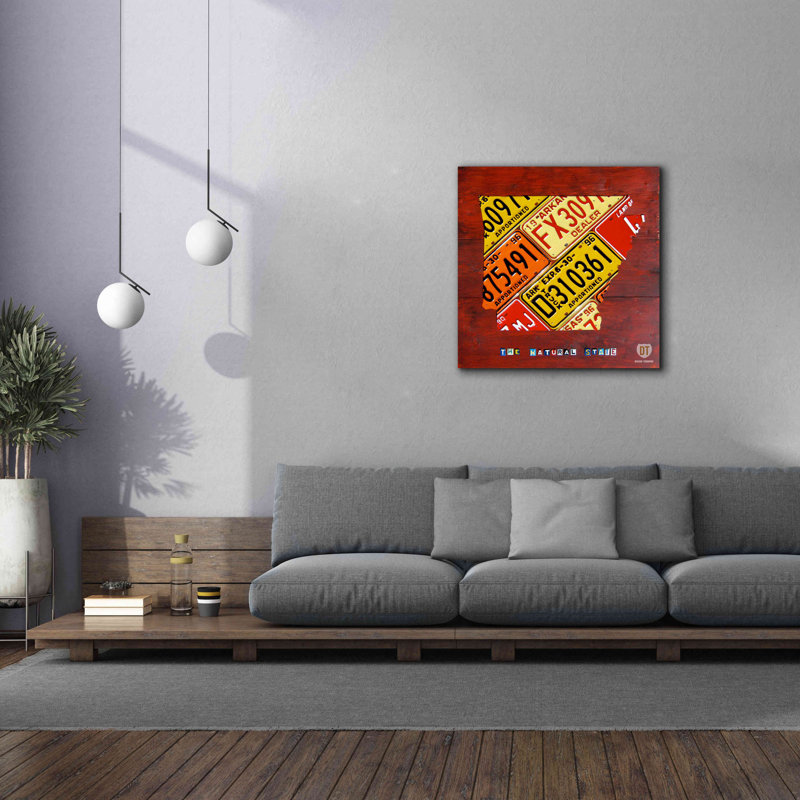 «Arkansas Map» par Design Turnpike, H 37 po x l 37 po x P 1,5 po