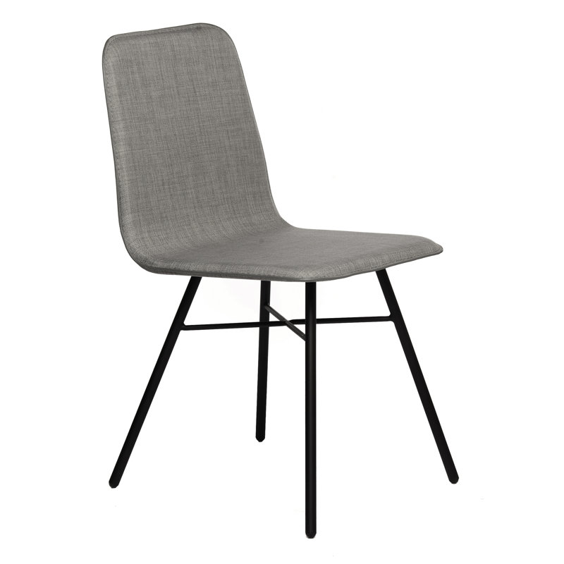 Chaise d'appoint rembourrée en tissu, Noir