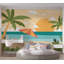 Murale pelez et collez de qualité supérieure - scène de coucher de soleil sur la plage-957589440
