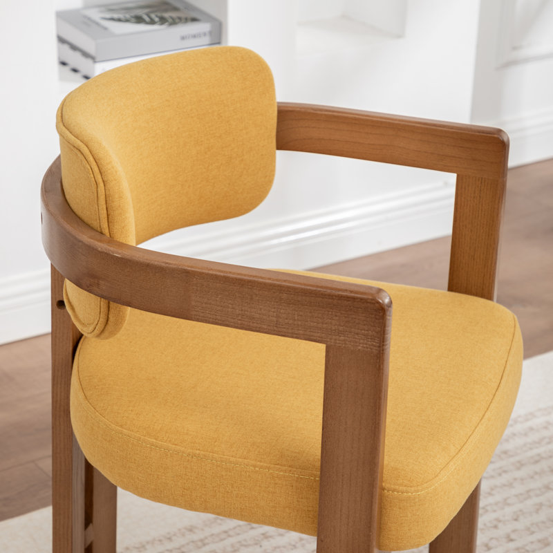 Chaise rembourrée Bula Stanford, Jaune