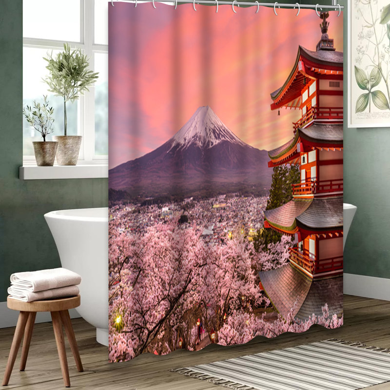Rideau de douche Sakura, 72" L x 78" W