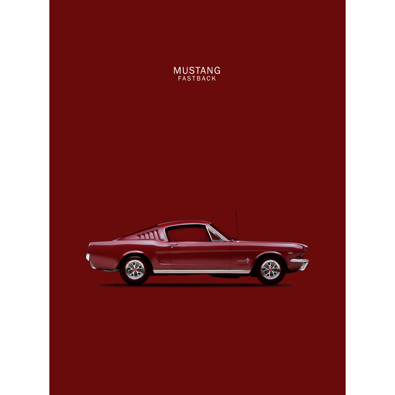 «Mustang Fastback 65» par Mark Rogan, reproduction sur toile tendue, H 32 po x l 24 po