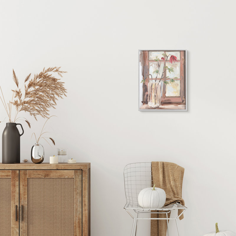 Vase de fleurs doux rouge, Estampe numérique Farmhouse, H 20 po x l 16 po