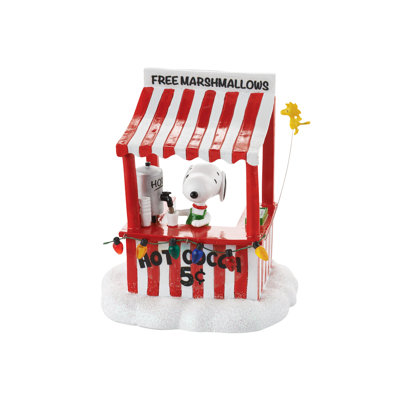Peanuts Village Snoopy's Cocoa Stand 4.1in H