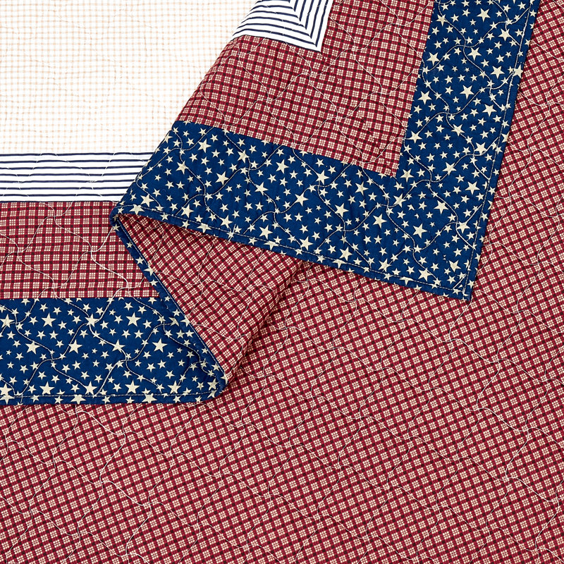 Ensemble de courtepointe en coton 3 pièces Modern Heirloom Texas Lone Star, Courtepointe très grand et 2 très grandes taies 