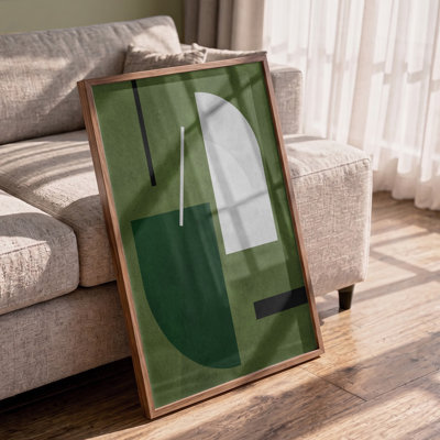 Green Geometric Composition Print