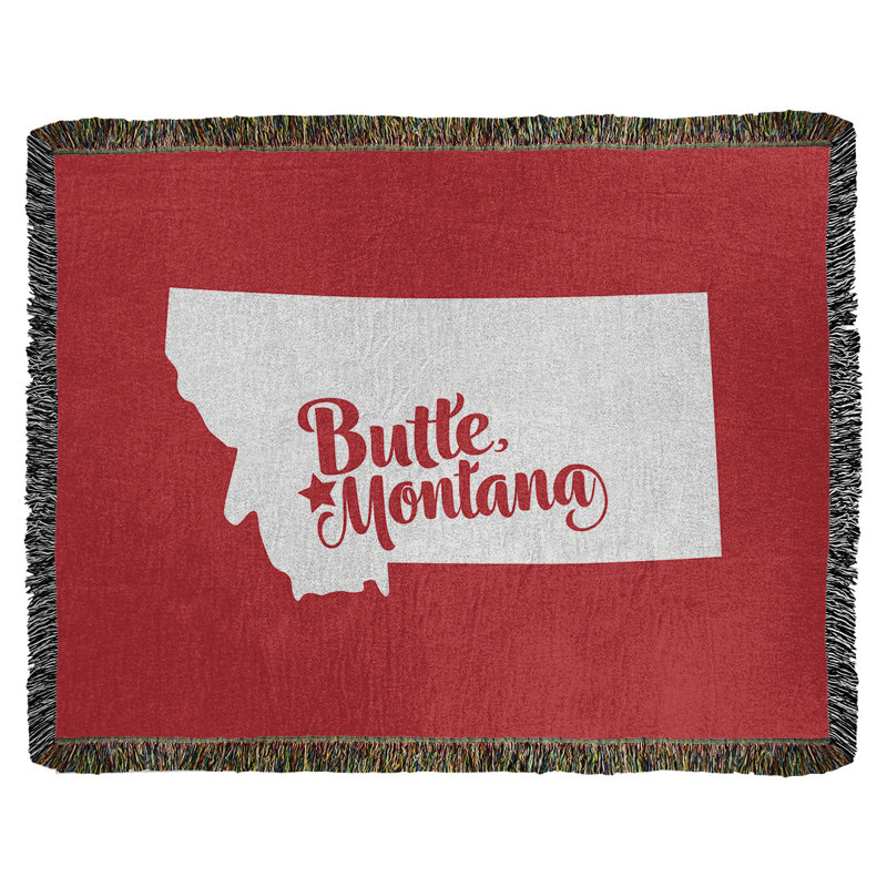 Jeté en coton butte montana, 37 po x 52 po, Rouge