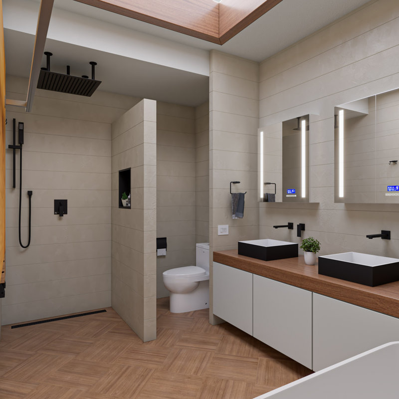 36'' Black Matte Stainless Steel Linear Shower Drain