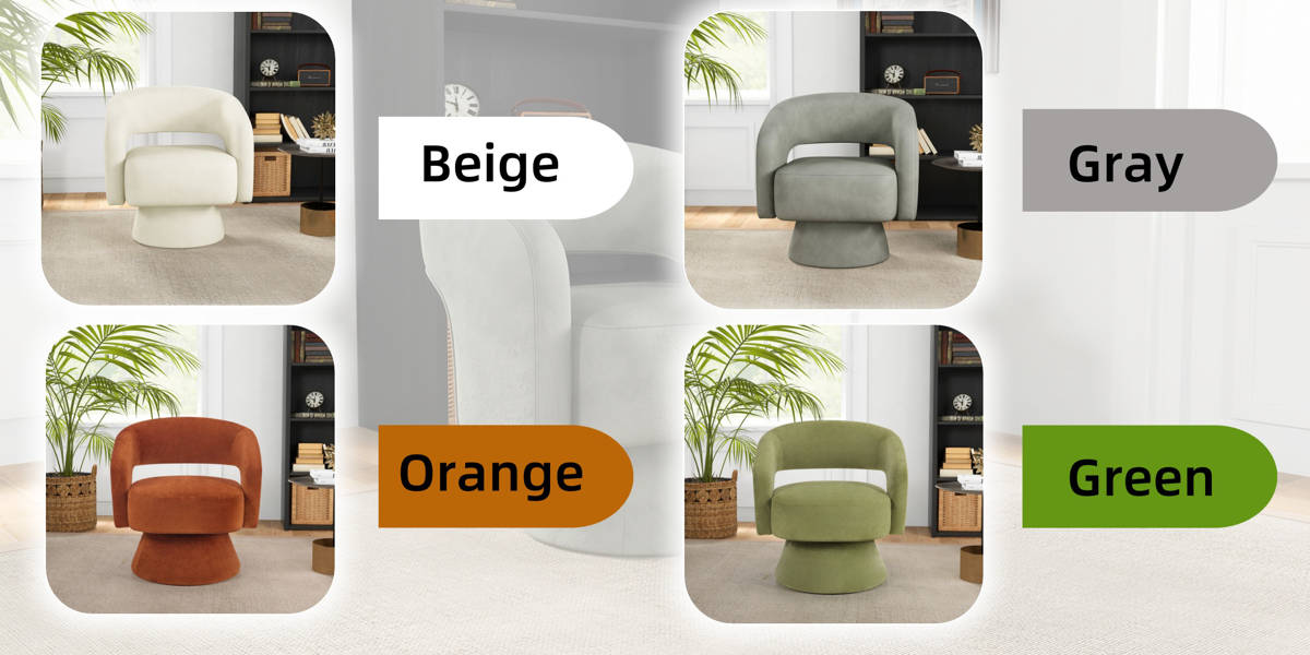 Jarissa 27.8'' Wide Modern Soft Wide Upholstered Swivel Barrel Chair