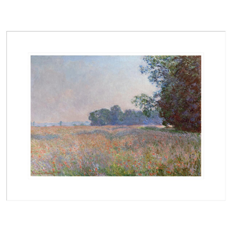 «Oat Field» par Claude Monet, impression giclée sur cadre, H 17,11 po x l 21,75 po