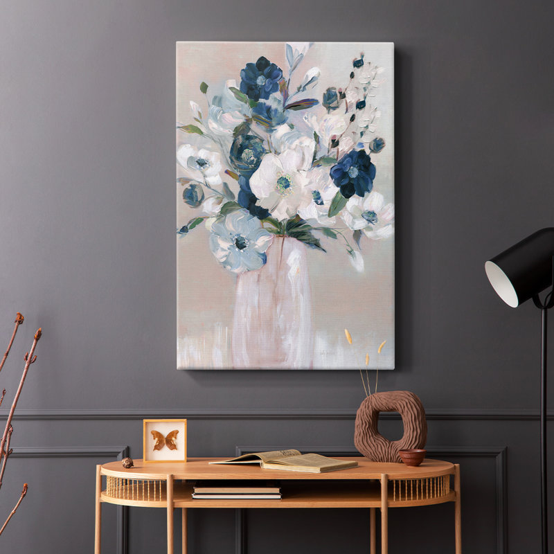 Toucher de sarcelle arrangement II - galerie Cavas enveloppé, H 48 po x l 32 po