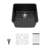 Undermount Kitchen Sink Quartz Single Bowl Kitchen Bar Sink with Roll Up Rack-109101371-128836848