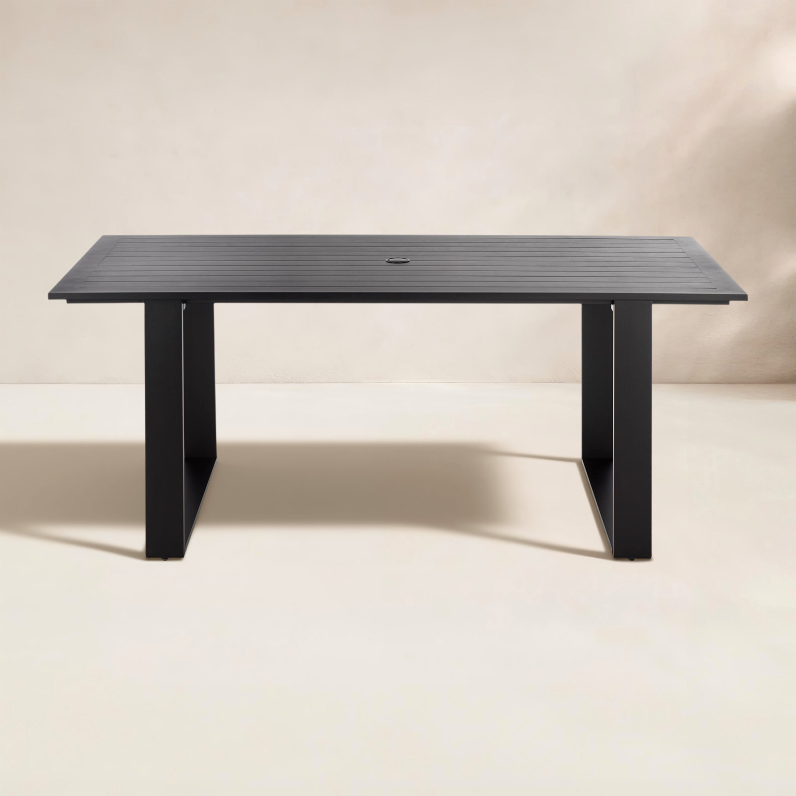 Dwyer Aluminum Dining Table, Black